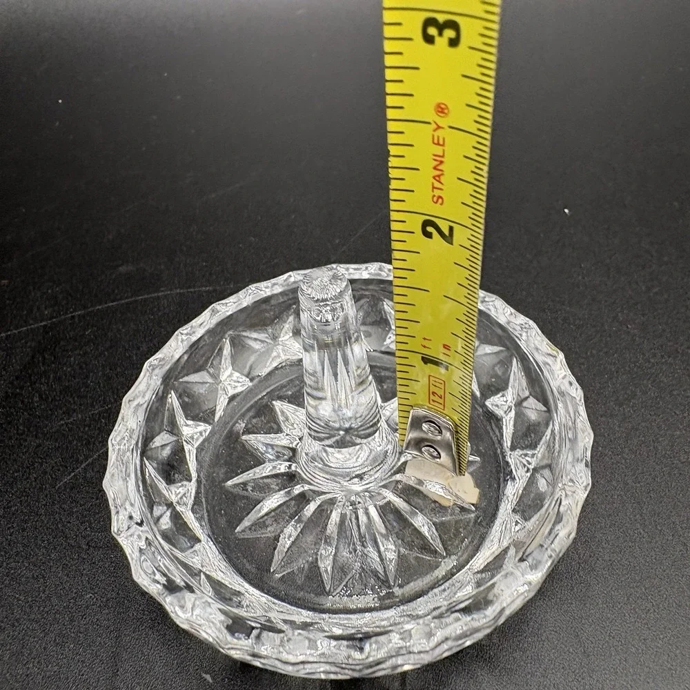Vintage 24% Lead Crystal round ring holder